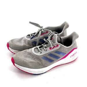 Adidas Bounce Sneakers 5 Running Shoes Gray Shimmer Sparkle Purple Pink